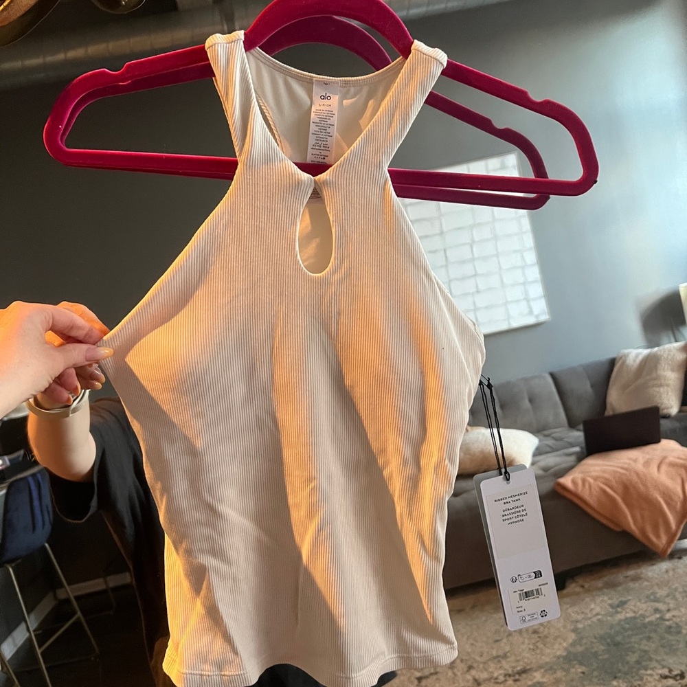 ALO Yoga White Halter Top